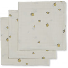 Load image into Gallery viewer, 3 PACK MUSLIN CLOTHS - LEMON (4408049696830)