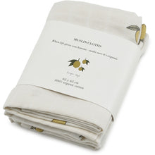 Load image into Gallery viewer, 3 PACK MUSLIN CLOTHS - LEMON (4408049696830)