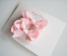Load image into Gallery viewer, Light Pink Clip Bow - Small Piggy Tail Pair