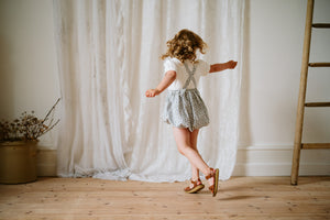 Dhalia Romper - anemone floral in blue