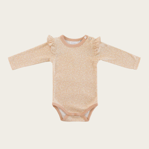 Organic Cotton Frill Bodysuit - Meadow Floral