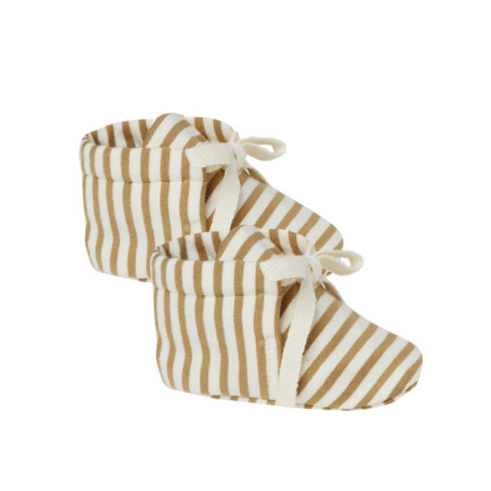 Baby Booties | gold stripe