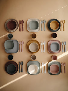 Dinnerware Fork and Spoon Set (Mustard)