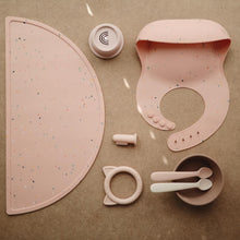 將圖片載入圖庫檢視器 Silicone Baby Bib (Powder Pink Confetti)
