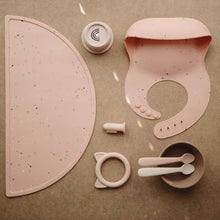 Load image into Gallery viewer, Silicone Baby Bib (Powder Pink Confetti)