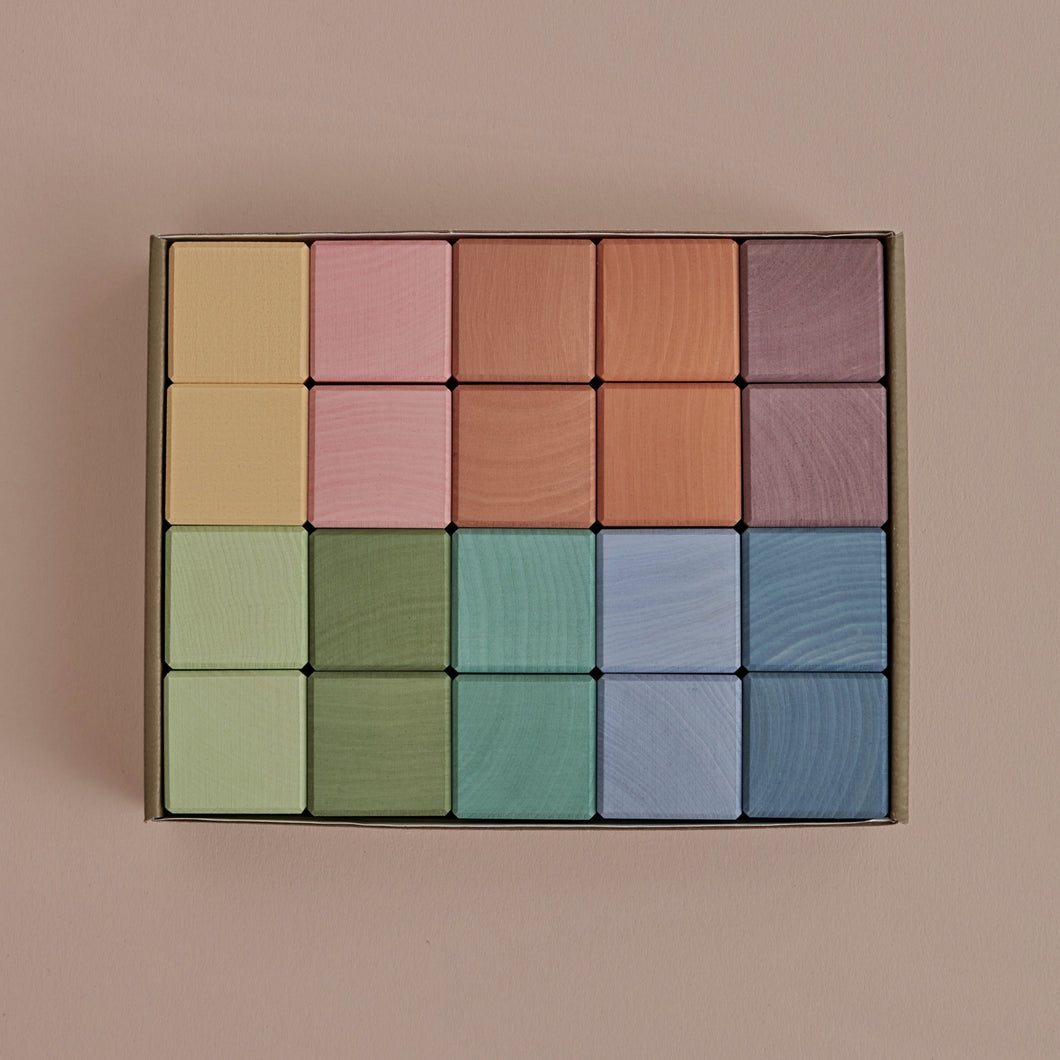 Cubes Earth Pastel, 20 cubes