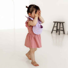 Load image into Gallery viewer, Lilac Bloom Frill | Snuggle Bib Waterproof