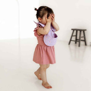 Lilac Bloom Frill | Snuggle Bib Waterproof