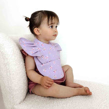 Load image into Gallery viewer, Lilac Bloom Frill | Snuggle Bib Waterproof