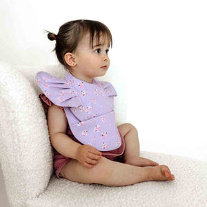 Lilac Bloom Frill | Snuggle Bib Waterproof