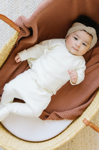 KNOTTED HEADBAND | WALNUT STRIPE
