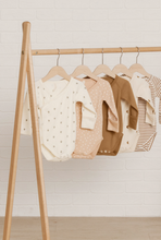 Load image into Gallery viewer, SIDE SNAP BODYSUIT | WALNUT STRIPE