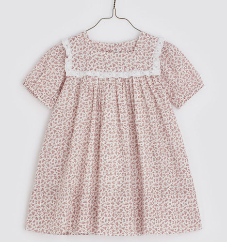 Amelie Dress - anemone floral in rose