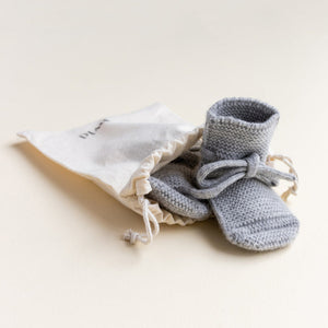 BOOTIES GREY MEIANGE | 0-9 months