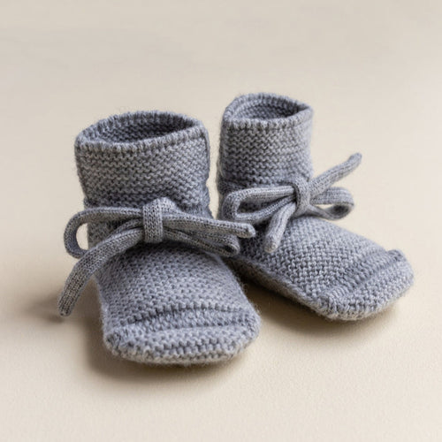 BOOTIES GREY MEIANGE | 0-9 months