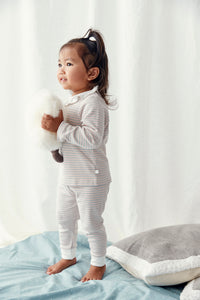 Blush & Khaki Stripe Leggings