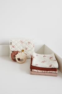 Changing Mat, Quilted - OCS Windflower Creme