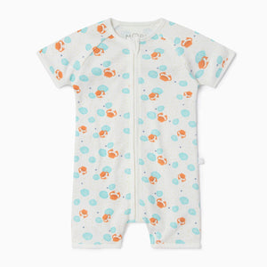 Crab & Shell Zip Summer Sleepsuit