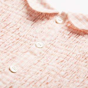 Draughts Dress - Powder Pink Check Linen