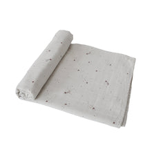 Load image into Gallery viewer, Muslin Swaddle Blanket Organic Cotton (Falling Stars)