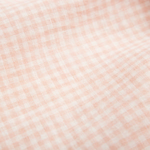 Draughts Dress - Powder Pink Check Linen