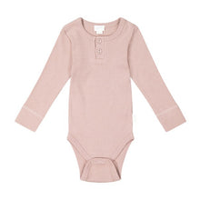 Load image into Gallery viewer, Organic Cotton Fine Rib Bodysuit - Dusky Rose