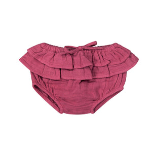 Organic Cotton Muslin Bloomer - Raspberry Pink