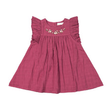 Load image into Gallery viewer, Organic Cotton Muslin Eleanor Dress - Raspberry Pink