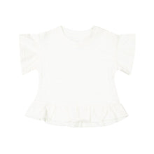 將圖片載入圖庫檢視器 Pima Cotton Courtney Ruffle Top - Cloud