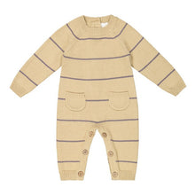 Load image into Gallery viewer, Theo Onesie - Caramel Stripe