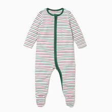 將圖片載入圖庫檢視器 Festive Stripe Zip-Up Sleepsuit