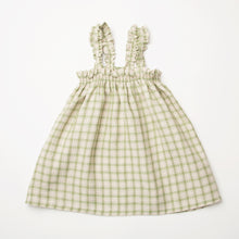 Load image into Gallery viewer, Daisy Chain Dress - Olive &amp; Oat Check Linen