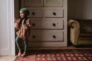 Emile Romper - mallow linen