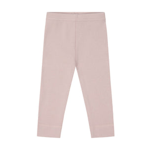 Organic Cotton Fine Rib Legging - Powder Pink