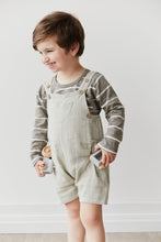 Load image into Gallery viewer, Organic Cotton Muslin Bowie Short Overall - Moss