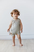 Load image into Gallery viewer, Organic Cotton Muslin Bowie Short Overall - Moss