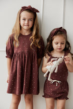 Load image into Gallery viewer, Organic Cotton Penny Dress - Lea Floral Deep Brown