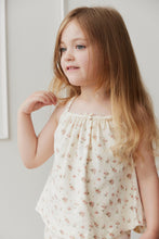 Load image into Gallery viewer, Organic Cotton Jeanie Singlet + Short - Mini Sweet Magnolia