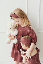 Load image into Gallery viewer, Organic Cotton Penny Dress - Lea Floral Deep Brown