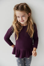 將圖片載入圖庫檢視器 Organic Cotton Fine Rib Elsa Top - Sugar Plum