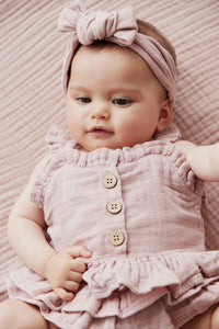 Organic Cotton Muslin Gemima Top - Mauve Shadow