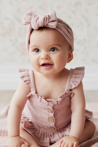 Organic Cotton Muslin Gemima Top - Mauve Shadow