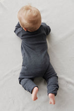Load image into Gallery viewer, Organic Cotton Fine Rib Gracelyn Onesie - Onyx Marle