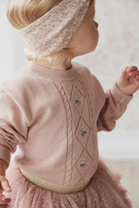 Maeve Knitted Jumper - Dusky Rose