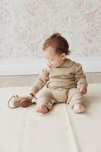 Theo Onesie - Caramel Stripe