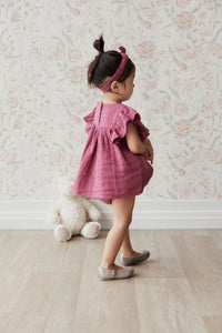 Organic Cotton Muslin Eleanor Top - Raspberry Pink