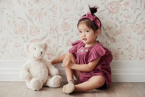 Organic Cotton Muslin Eleanor Top - Raspberry Pink