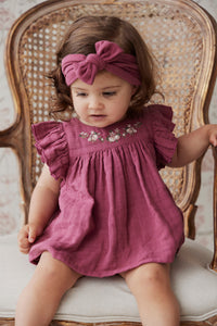 Organic Cotton Muslin Eleanor Top - Raspberry Pink