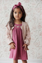 Load image into Gallery viewer, Organic Cotton Muslin Eleanor Dress - Raspberry Pink
