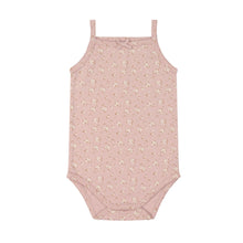 將圖片載入圖庫檢視器 Organic Cotton Singlet Bodysuit - Lulu Floral Powder Pink